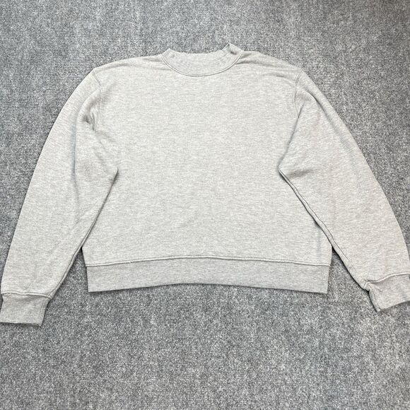 Spiritual Gangster Bardot Sweatshirt Womens XS French Terry Oversized Gray - Picture 1 of 7